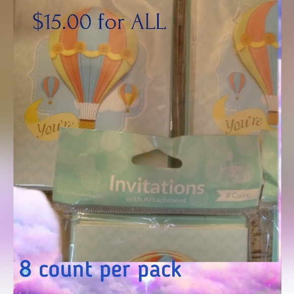 Hot air balloon invitation kits - Picture 4 of 4